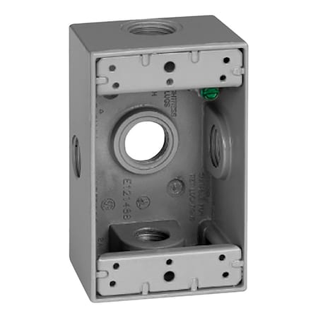 Sigma Engineered Solutions Electrical Box, Outlet Box Type, 1 Gang, Die-Cast Metal 14251-5X